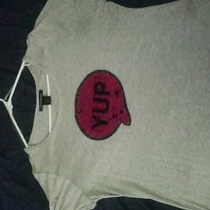 Ashley Stewart tshirt light gray size 14/16